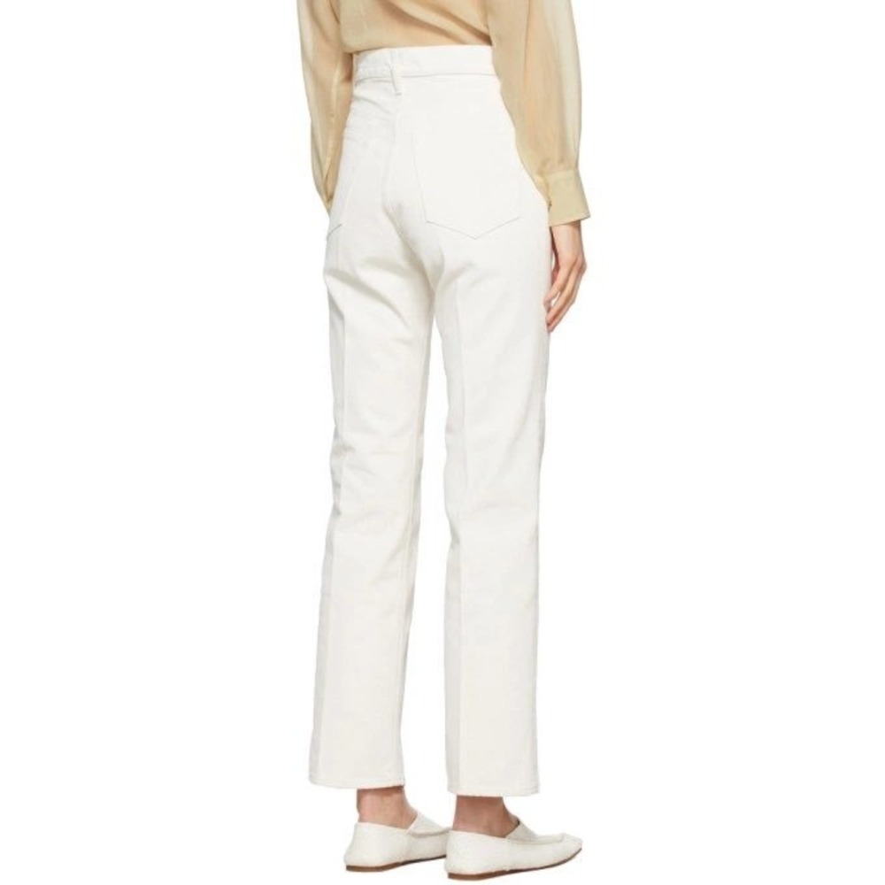 AURALEE Off White High Waist Straight Leg Denim Jeans Women Size 28.5 x 27 - Picture 6 of 13